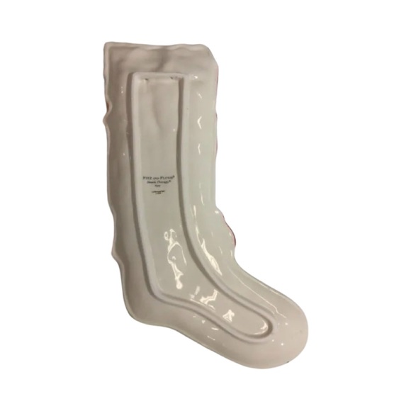 Fitz and Floyd Snack Therapy Christmas Stocking Tray 2008 - Picture 2 of 9